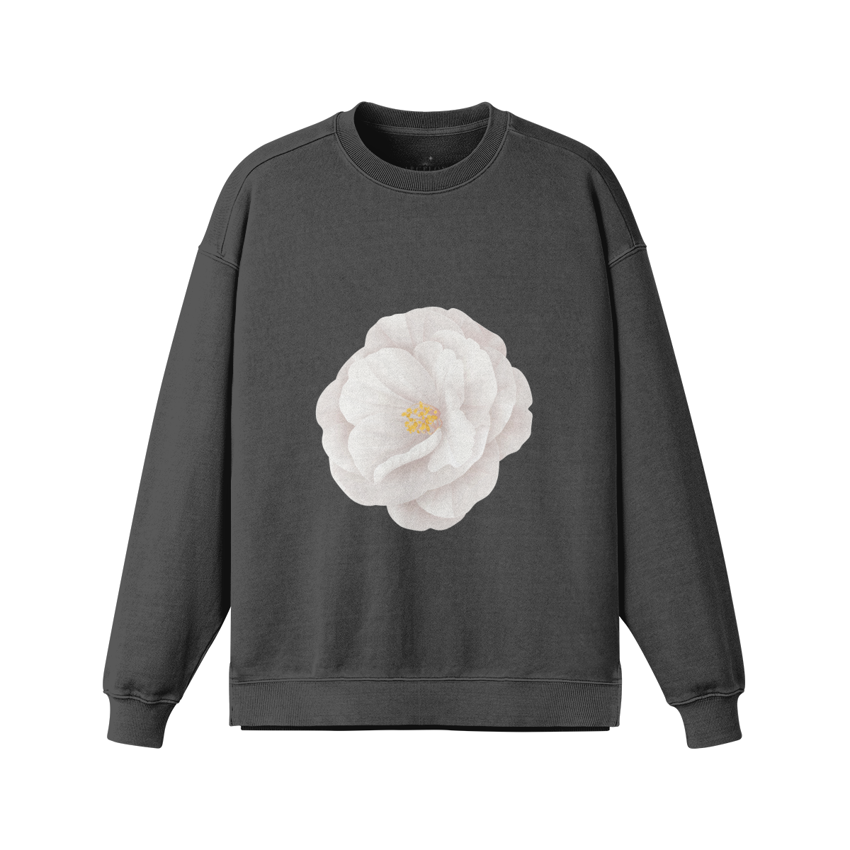 Soft Cotton Sweatshirt, 'Camellia-Rose'