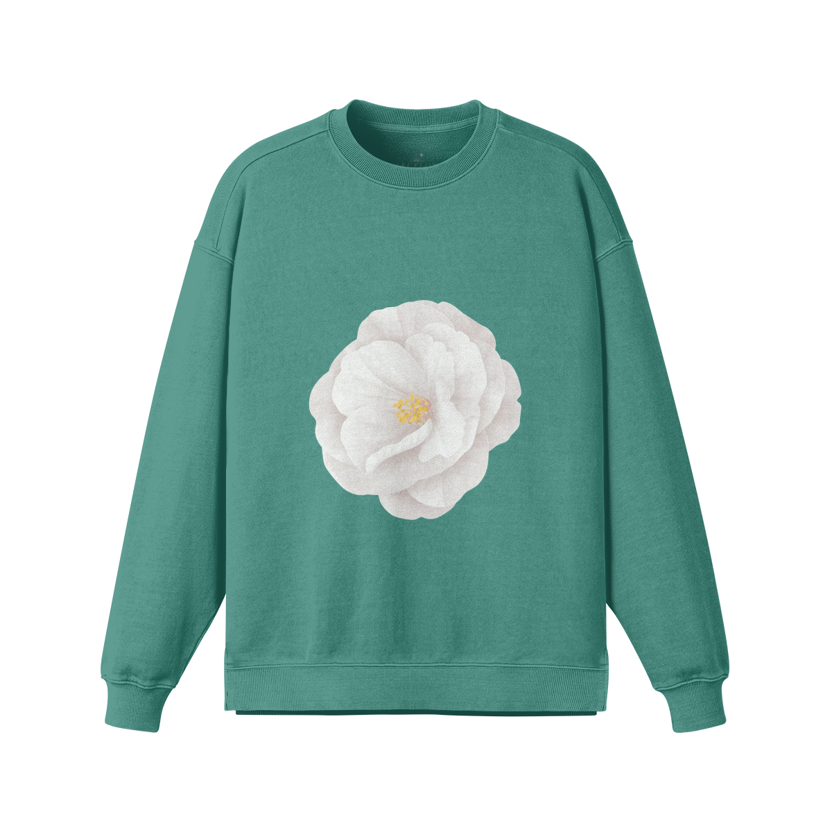 Soft Cotton Sweatshirt, 'Camellia-Rose'