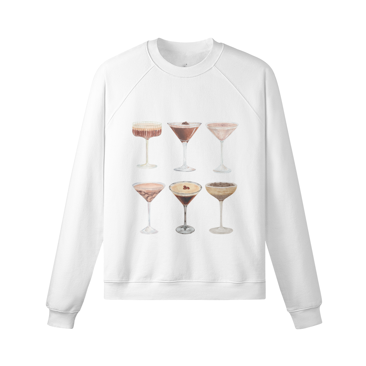 Heavyweight Fleeced-line Sweatshirt, Cotton, 'Expresso Martini'