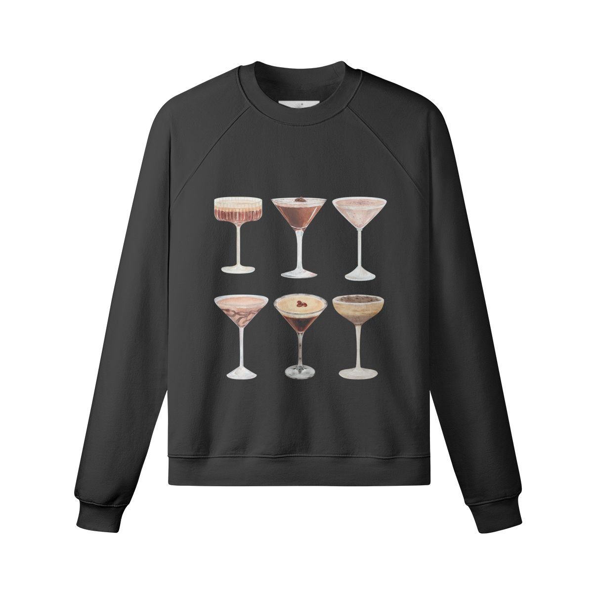 Heavyweight Fleeced-line Sweatshirt, Cotton, 'Expresso Martini'