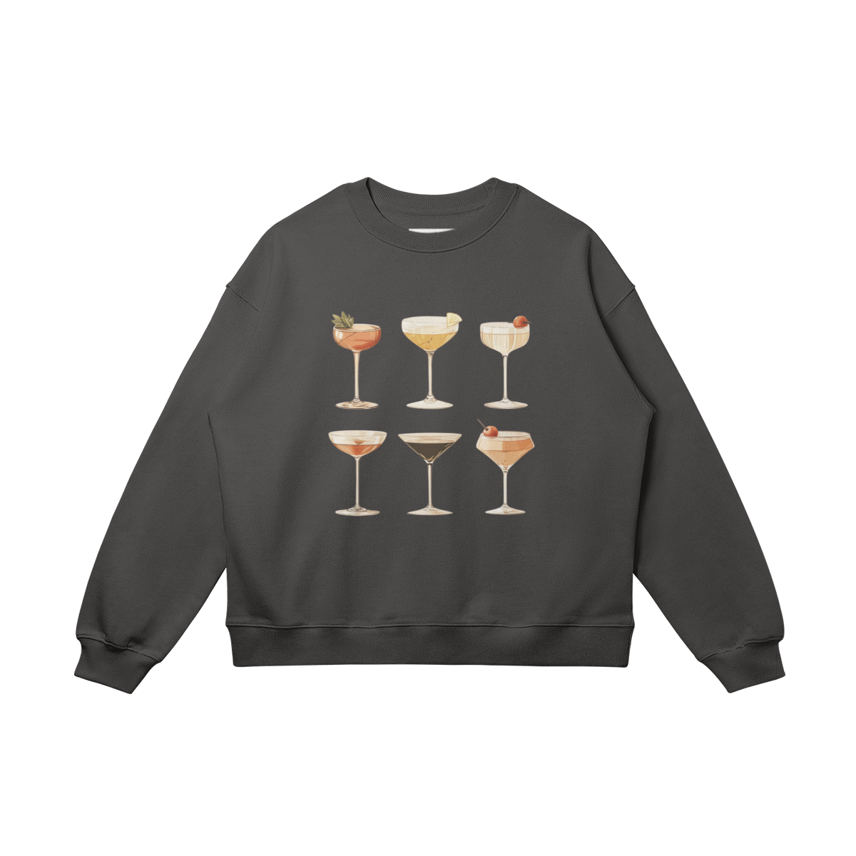 Oversized, cotton sweatshirt, relaxed, "Cocktail Mix"