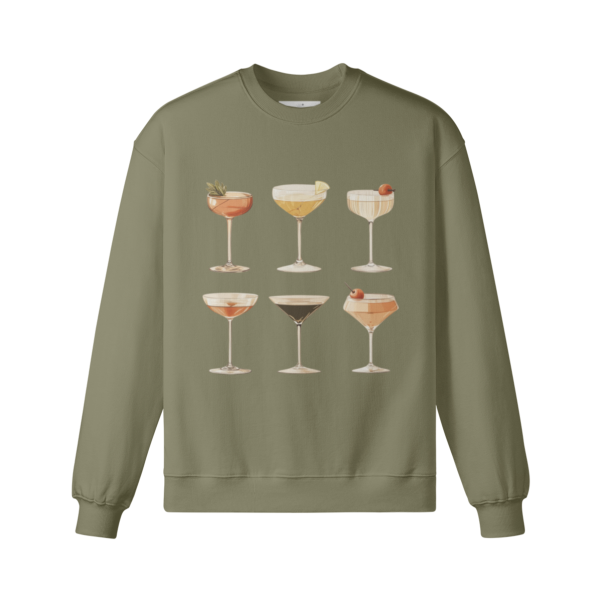 Oversized, cotton sweatshirt, relaxed, "Cocktail Mix"