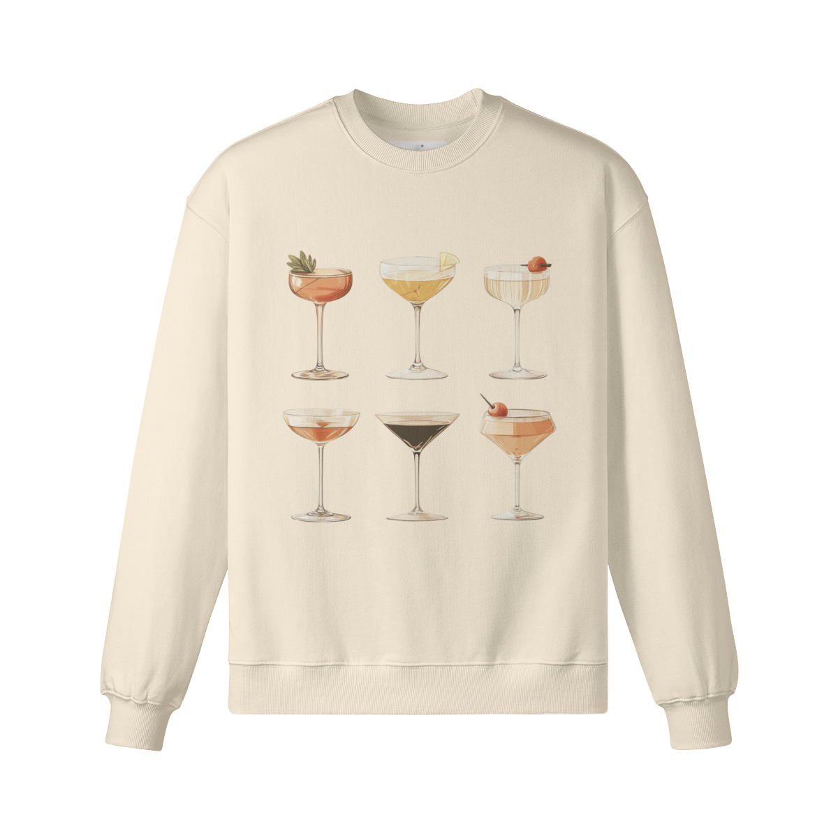 Oversized, cotton sweatshirt, relaxed, "Cocktail Mix"