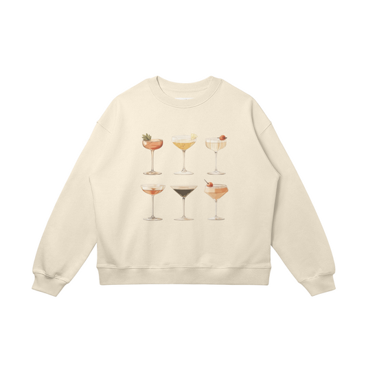 Oversized, cotton sweatshirt, relaxed, "Cocktail Mix"