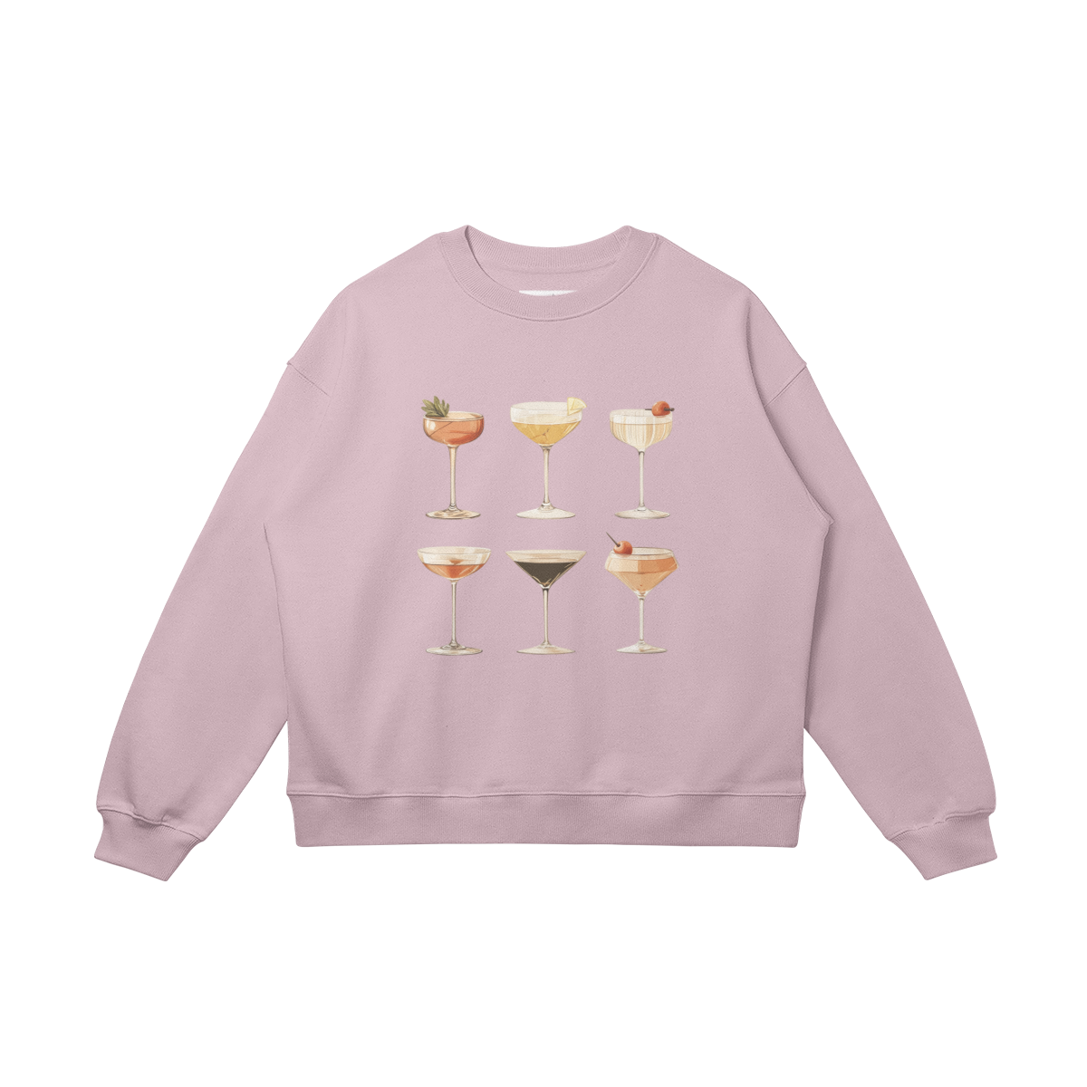 Oversized, cotton sweatshirt, relaxed, "Cocktail Mix"