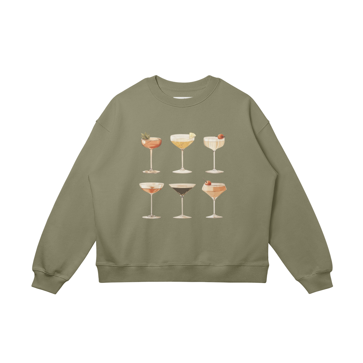 Oversized, cotton sweatshirt, relaxed, "Cocktail Mix"