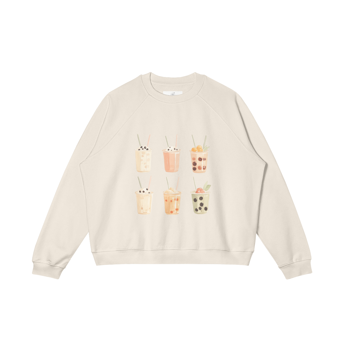 Cotton Sweatshirt, 'Boba Tea'